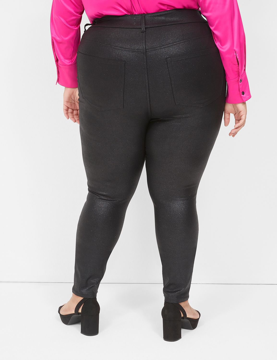 French Laundry Women's Plus Size Full Hi-Waisted Pleather Leggings