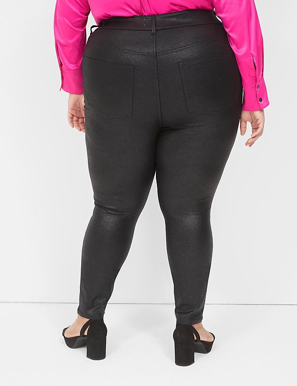Pull-On High-Rise Sparkle Jegging