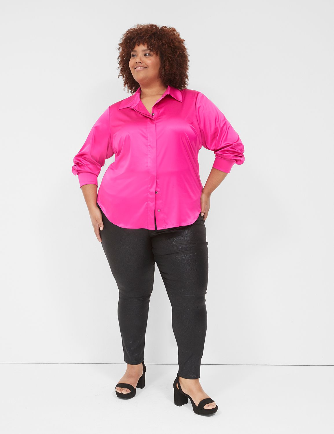 HUE Plus Size Game Changing High-Rise Shorter Capris