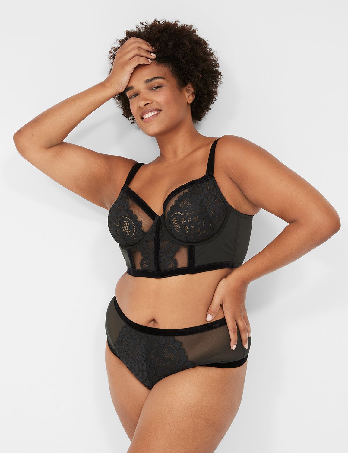 Cotton Essentials Lace-Trim Unlined Bra