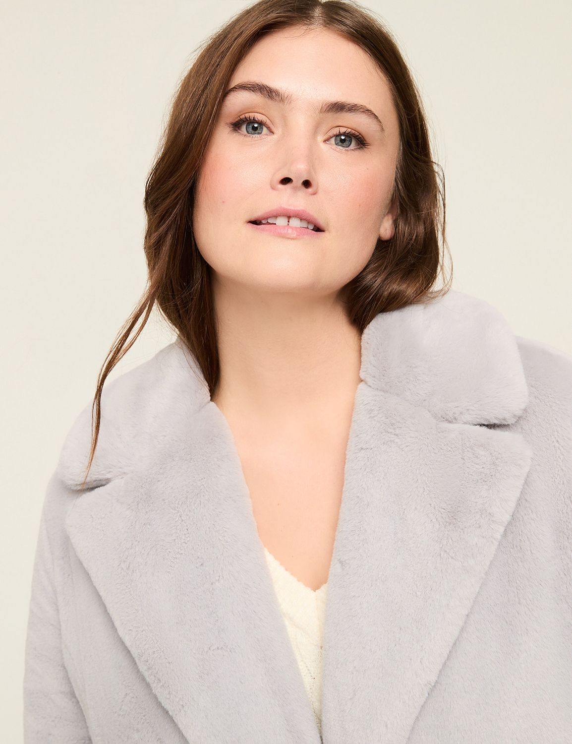 Faux Fur Long Coat LaneBryant