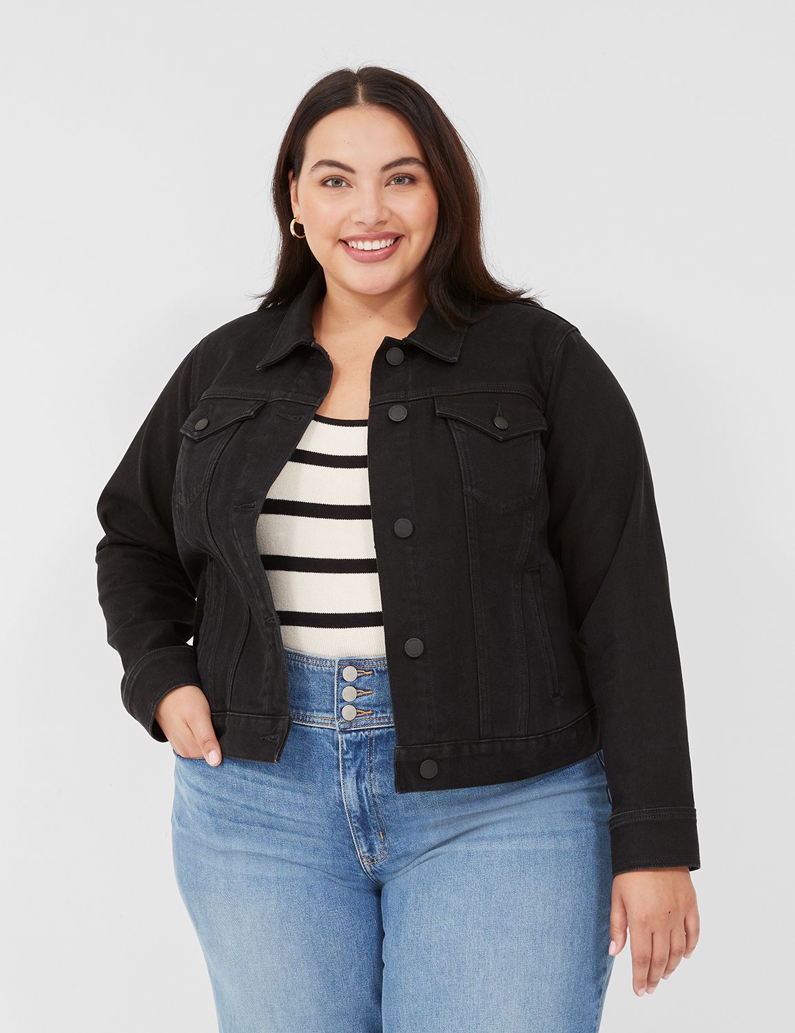 Lane bryant blue jean hot sale jackets