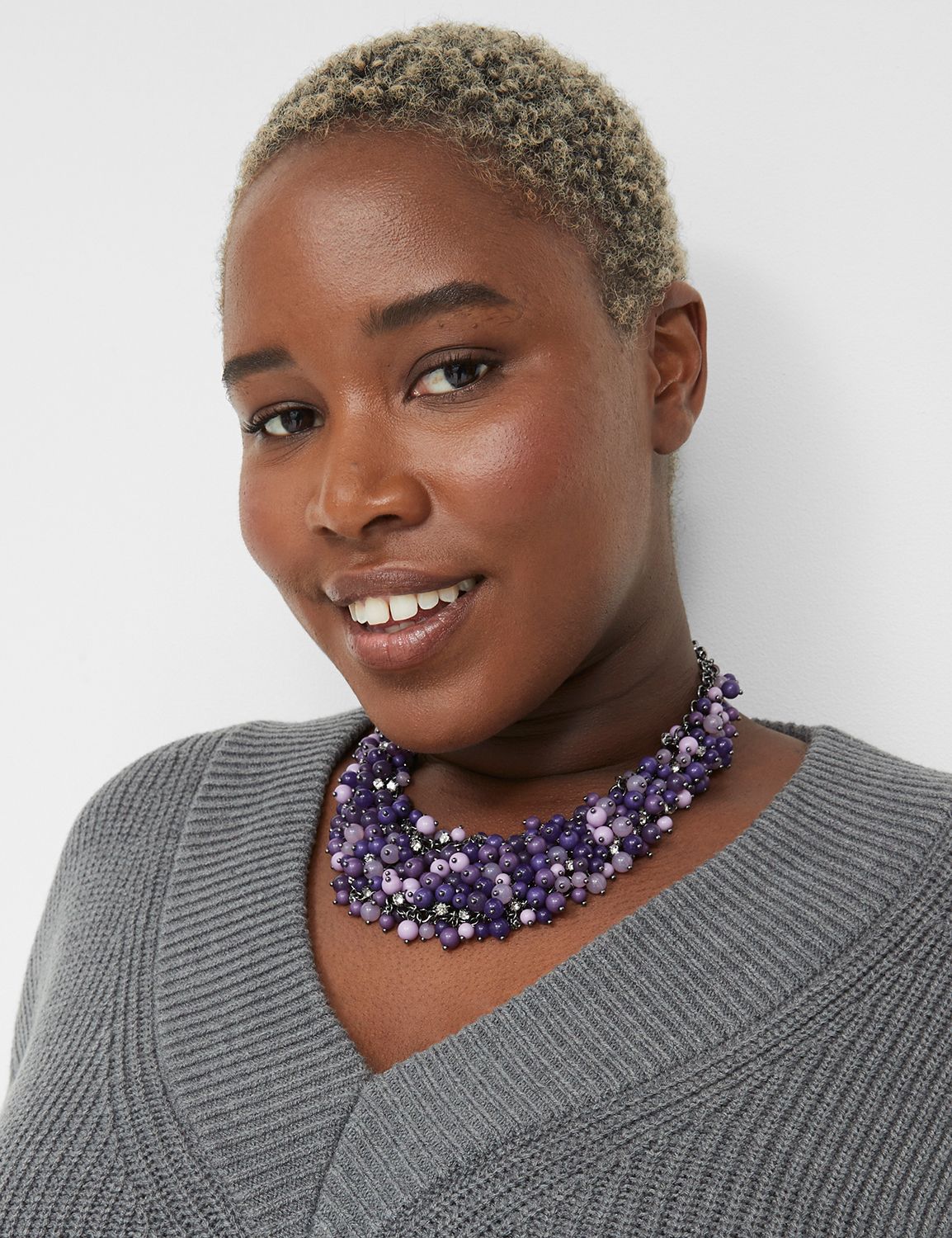 Purple on sale statement necklace