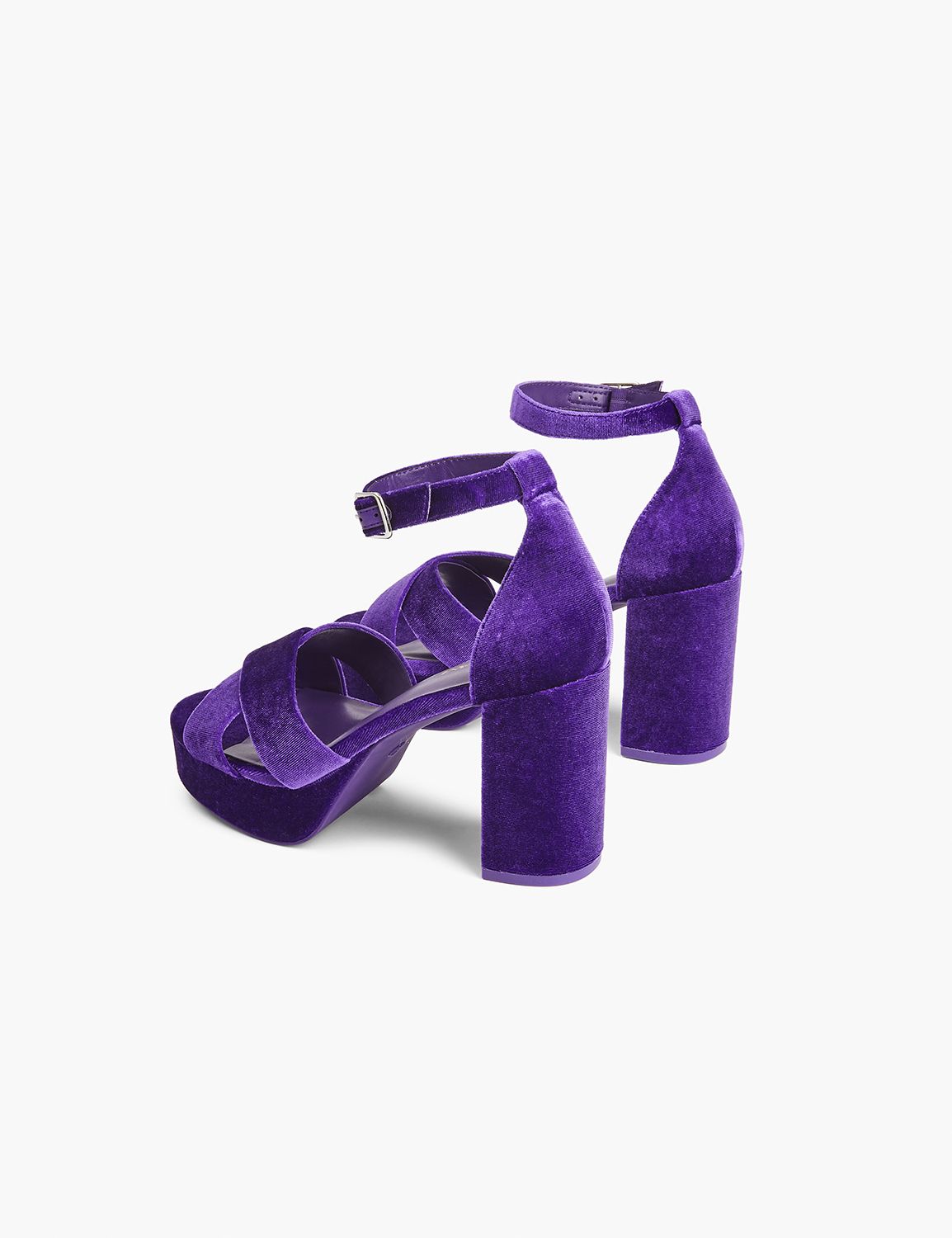 Velvet platform outlet heels