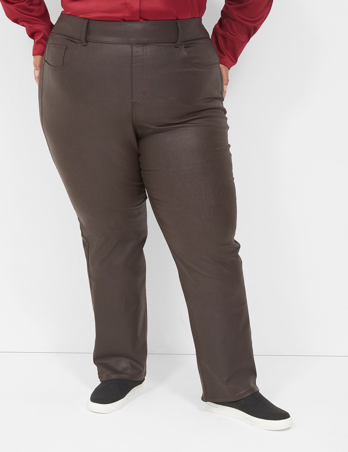 Lane Bryant Burgundy Leggings Size 14 - 16 Plus (Plus) - 65% off