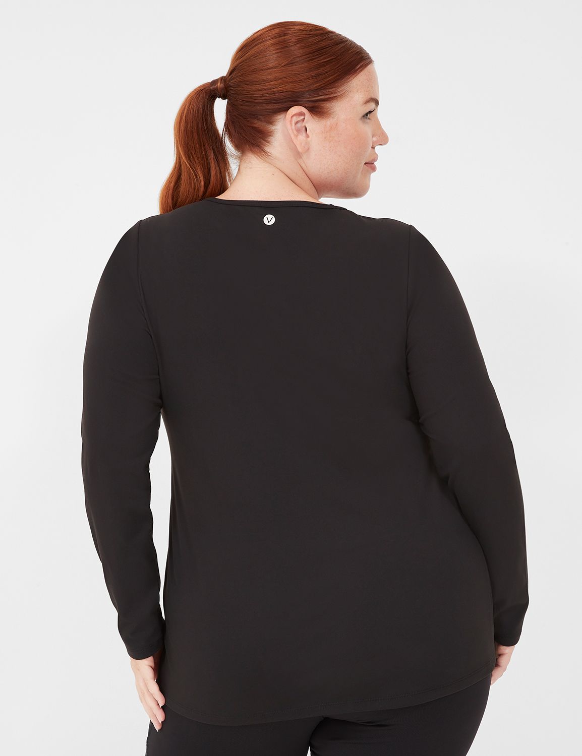 LIVI Soft Long-Sleeve V-Neck Recycled Tee | LaneBryant