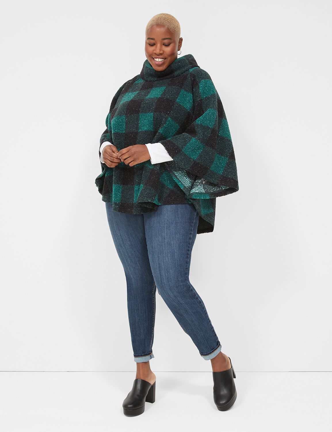 Relaxed Cowlneck Pullover Poncho