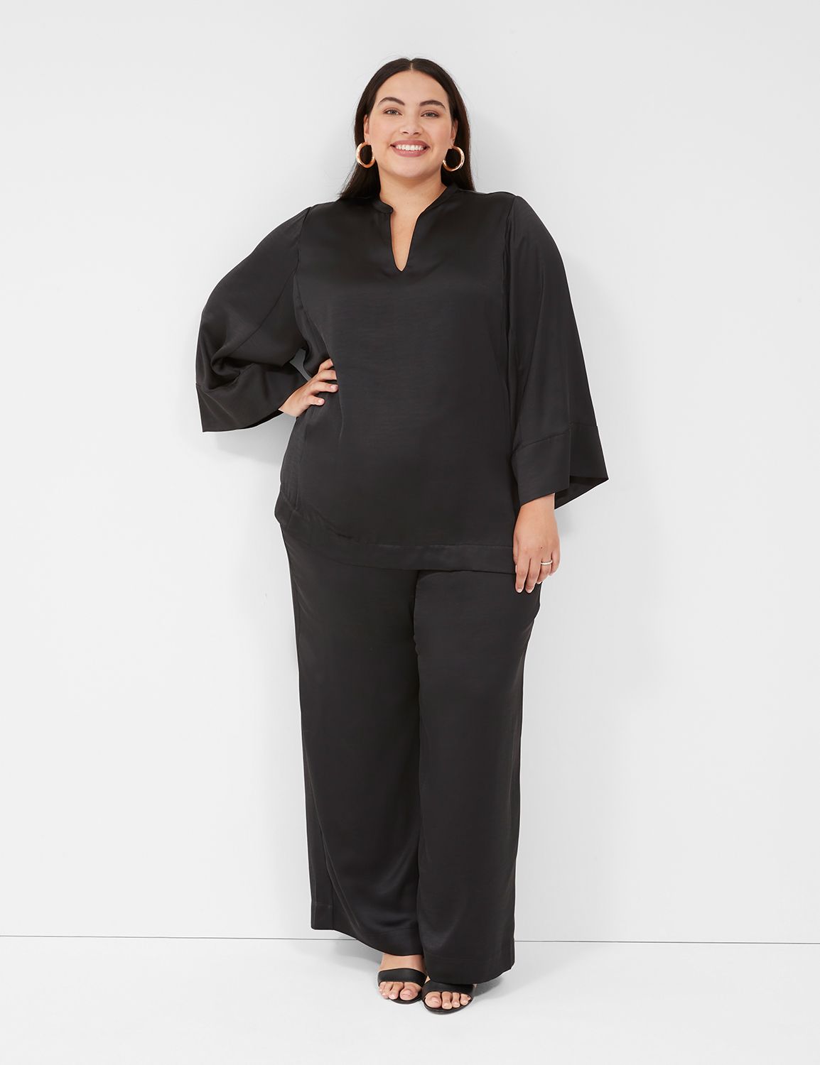 Relaxed Bell-Sleeve Popover Tunic | LaneBryant