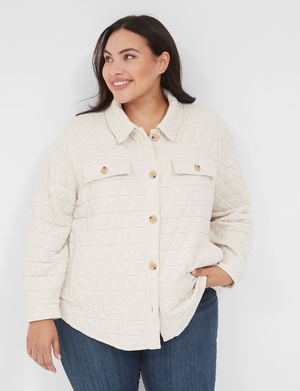 Pocketed Snap Down Long Sleeve Jacket