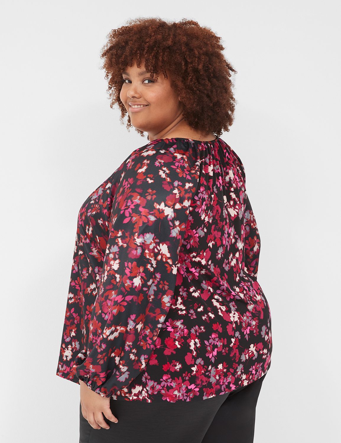 Long Sleeve Raglan Ruffle Cuff knit | LaneBryant