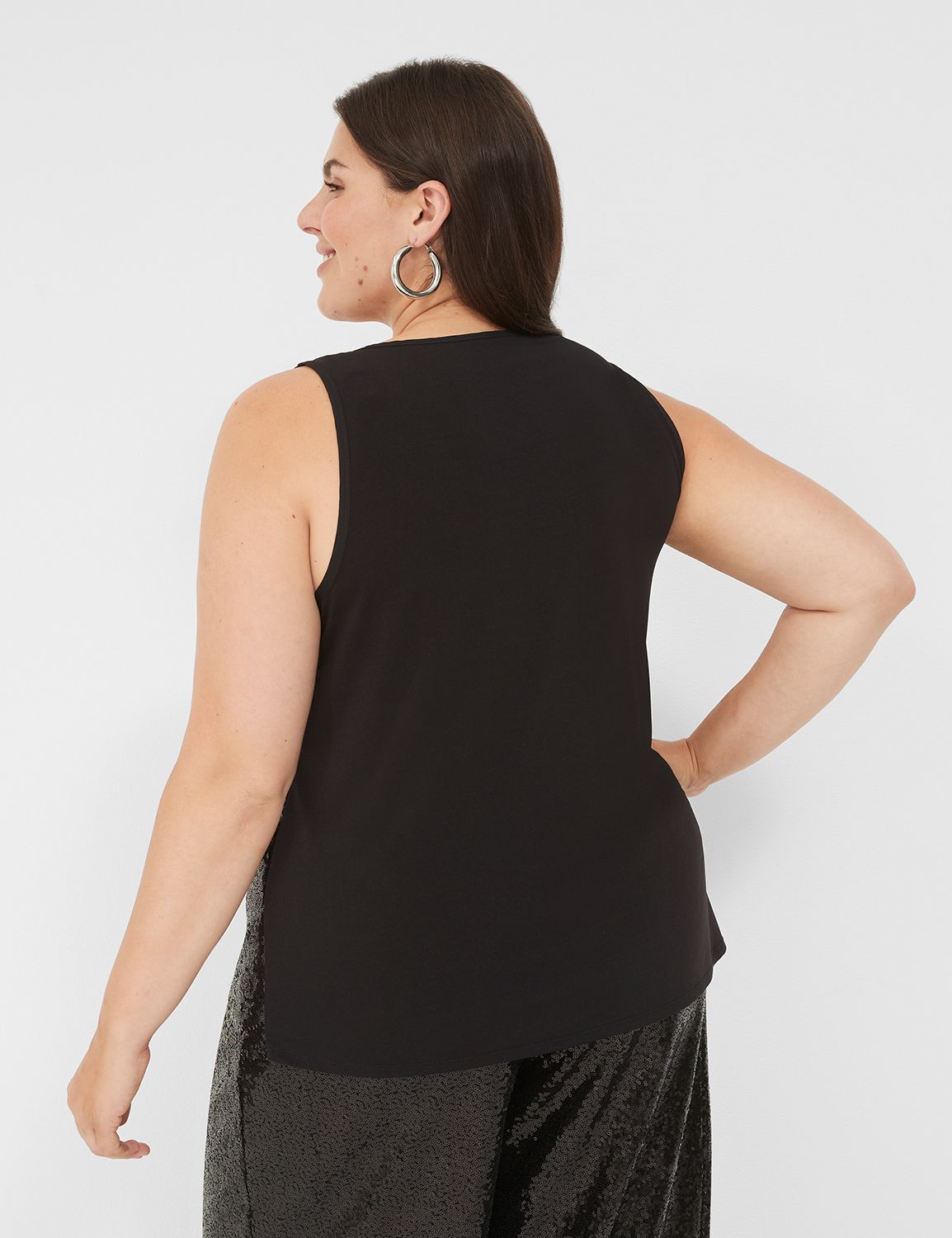 Weave Back Unlined Knit Tank Top –