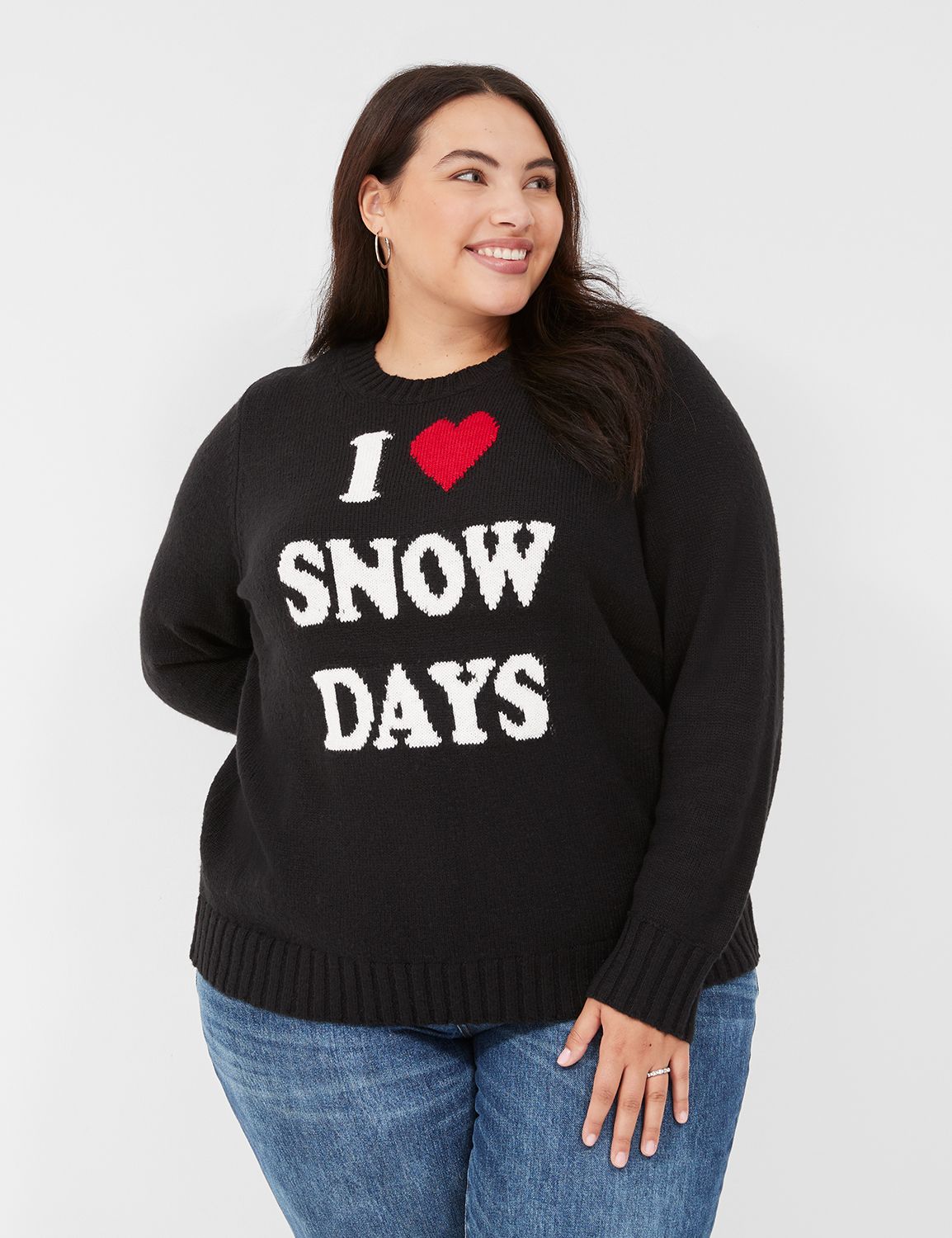 Classic Long Sleeve Crew Neck Snow Product Image 1