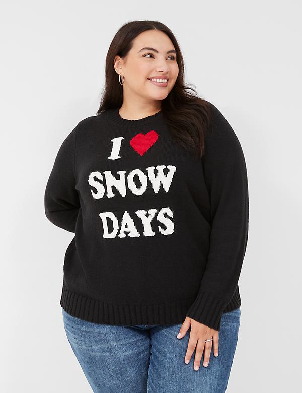 Crew-Neck Snow Days Sweater