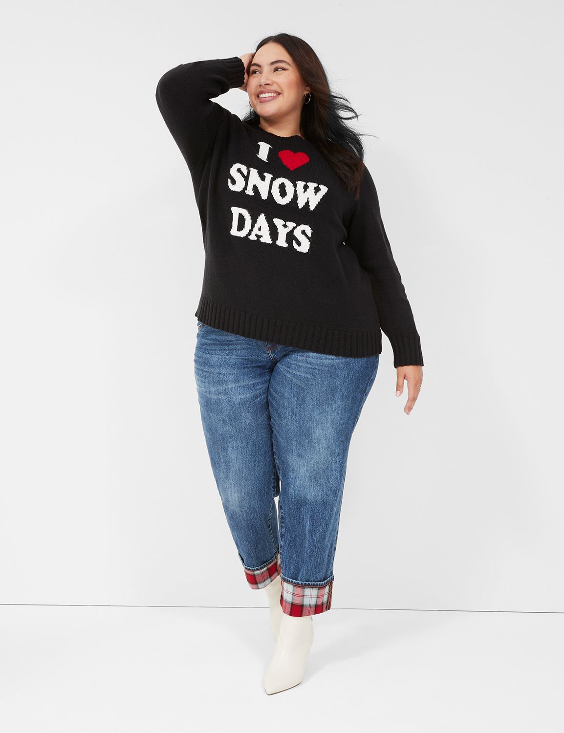 Classic Long Sleeve Crew Neck Snow Product Image 3