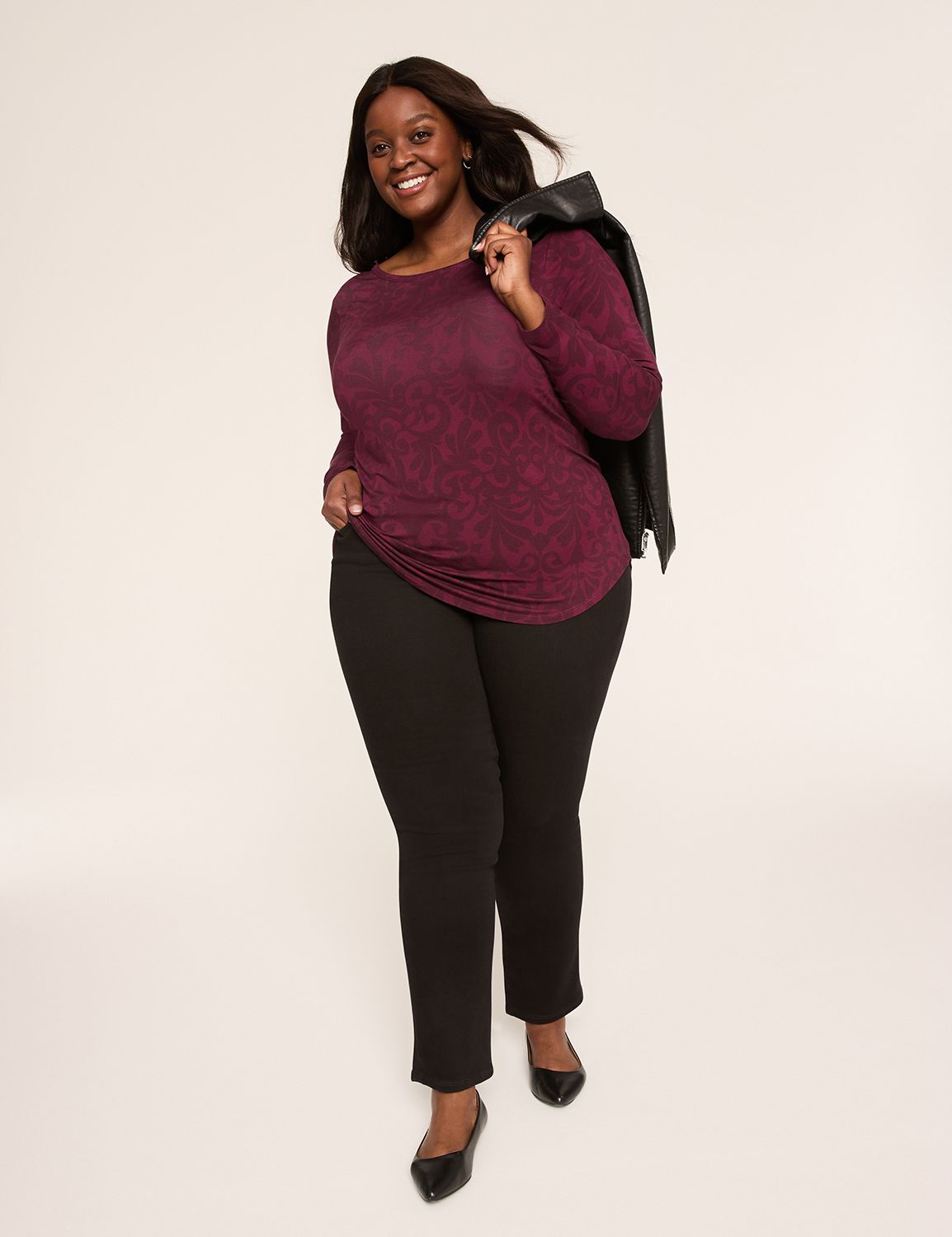 Classic Long Sleeve Crew Neck Curve Product Image 3