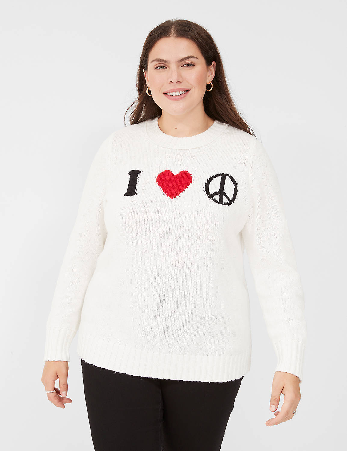 Classic Long Sleeve Crew Neck Peace Product Image 1