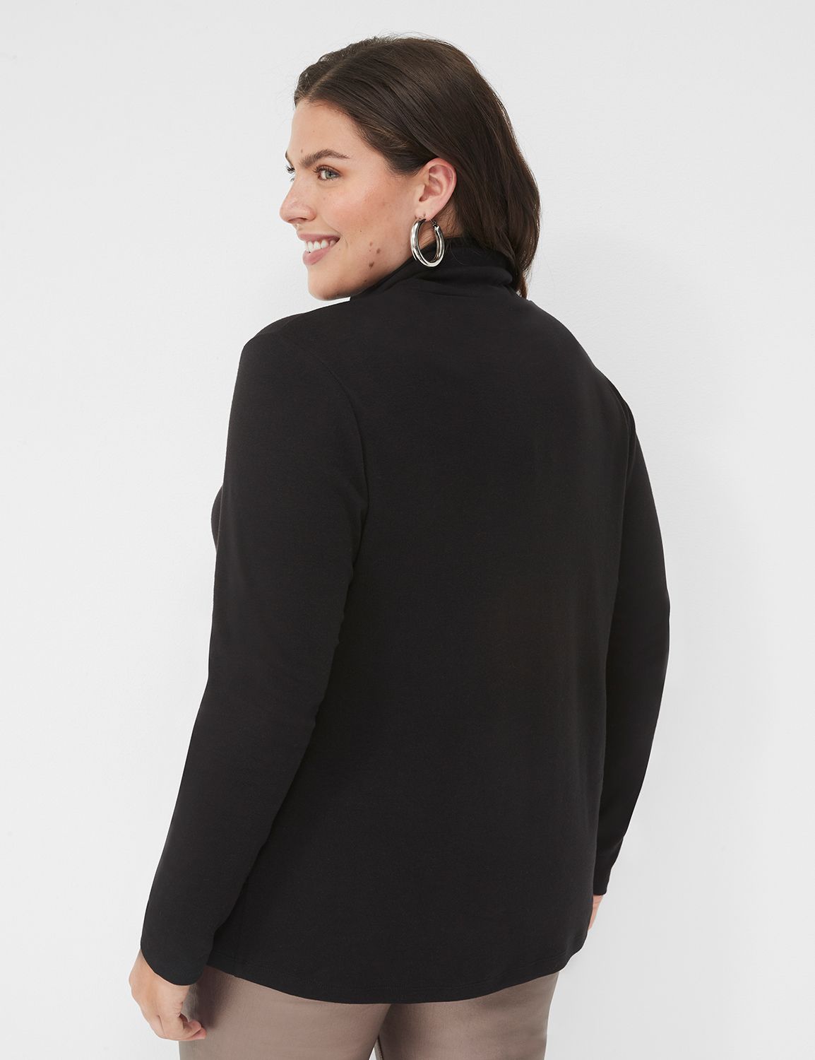 Fitted Long Sleeve Turtleneck Top F Product Image 2