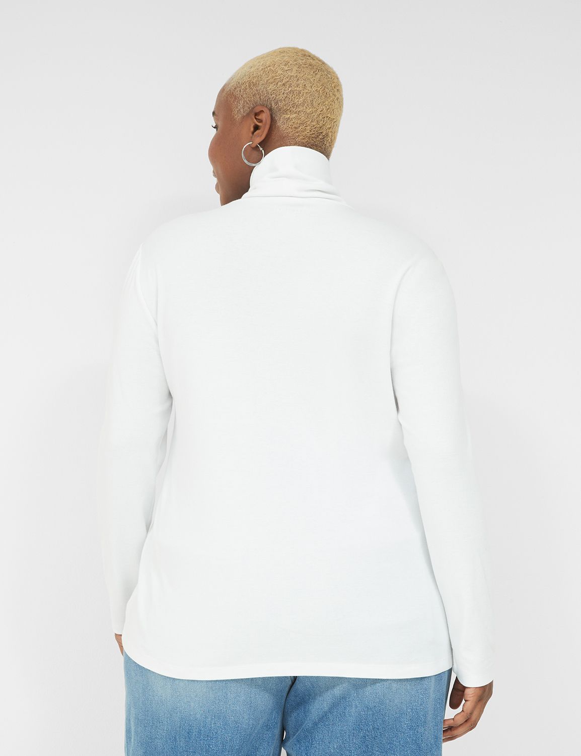 White zip up store turtleneck