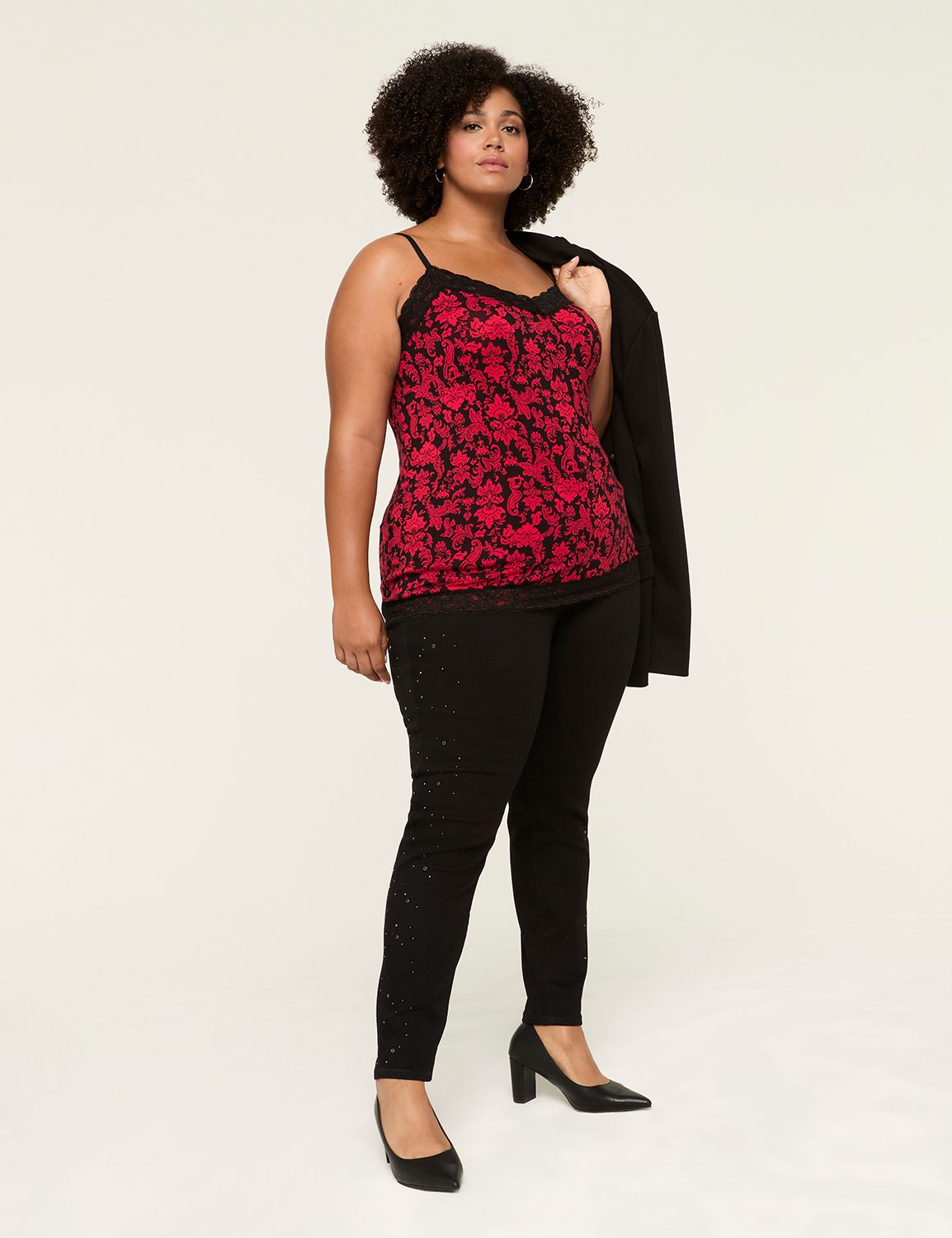Sleeveless Lace Trim Cami F 1139455 Product Image 3