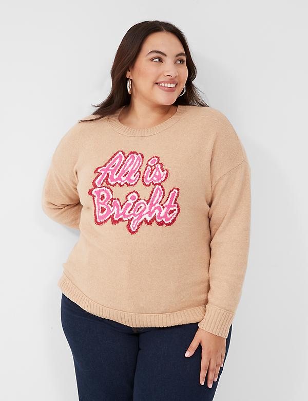 Crew-Neck All Is Bright Sweater