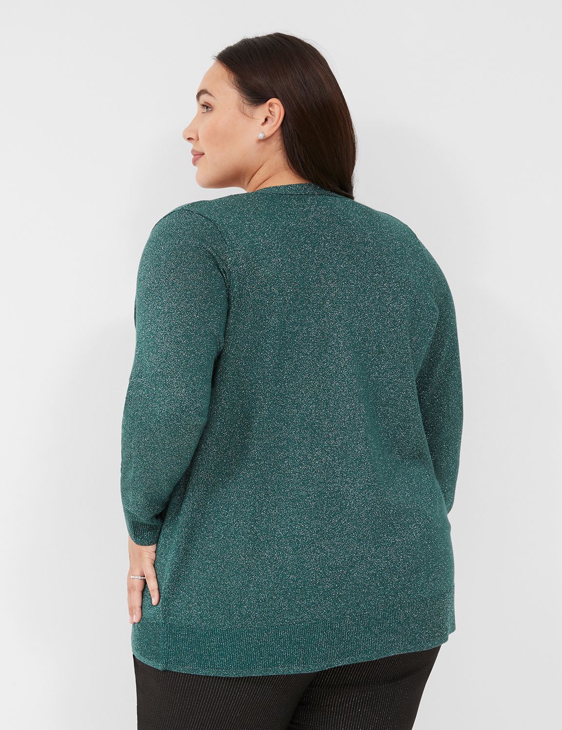 Fine Lurex Curved Hem Sweater, All Clothing Sale