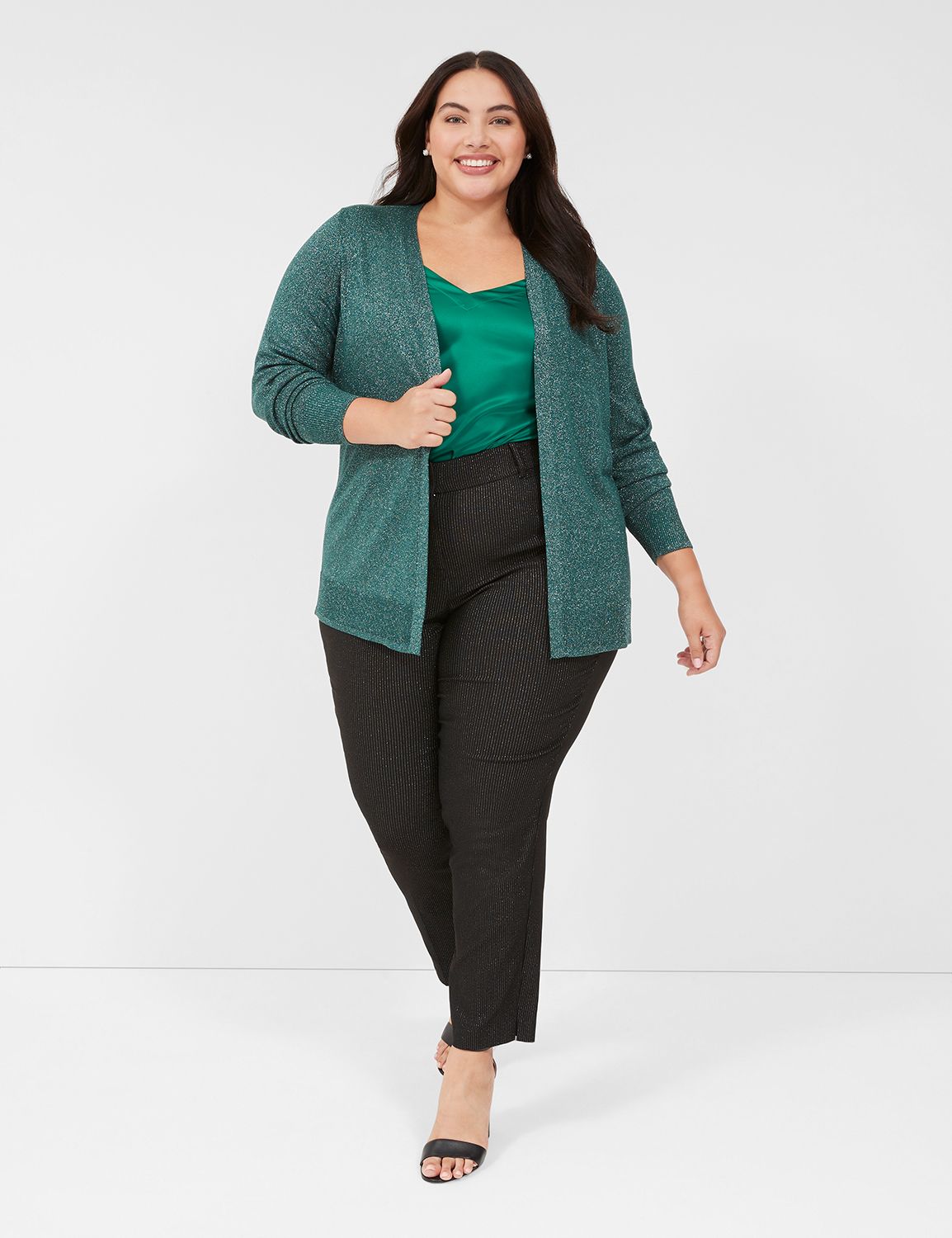 Printed Long Sleeve Open Front Outerwear