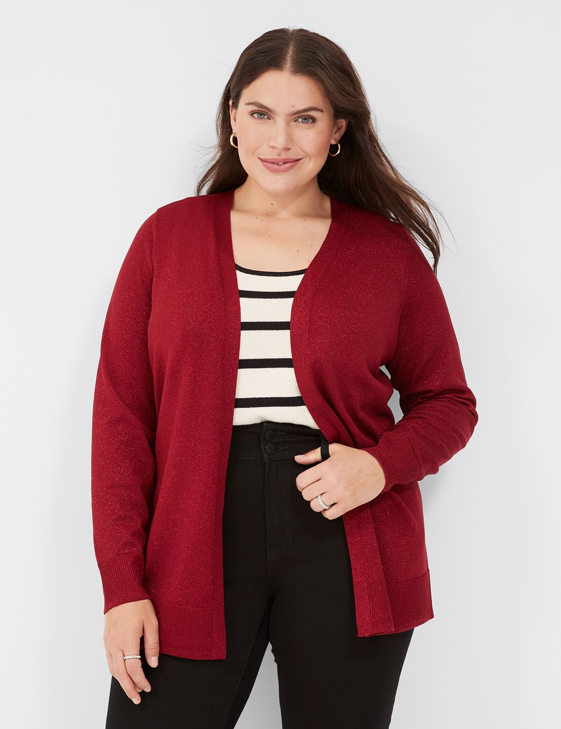 Classic Long Sleeve Open Front Mode | LaneBryant