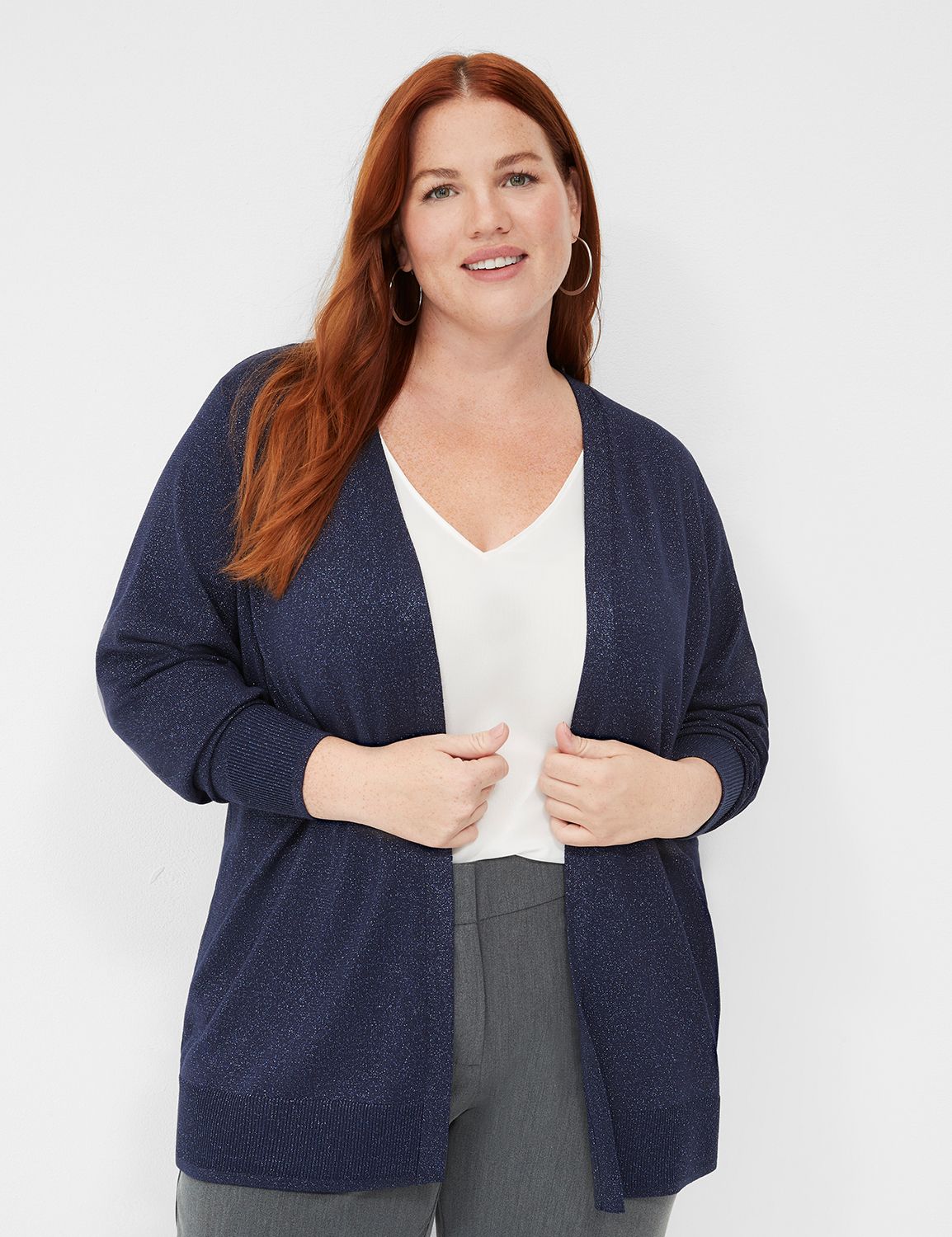 Classic Long Sleeve Open Front Mode | LaneBryant