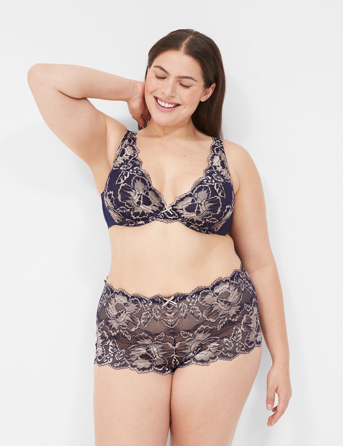 Smooth Unlined Plunge Bold Blooms 1 Product Image 1