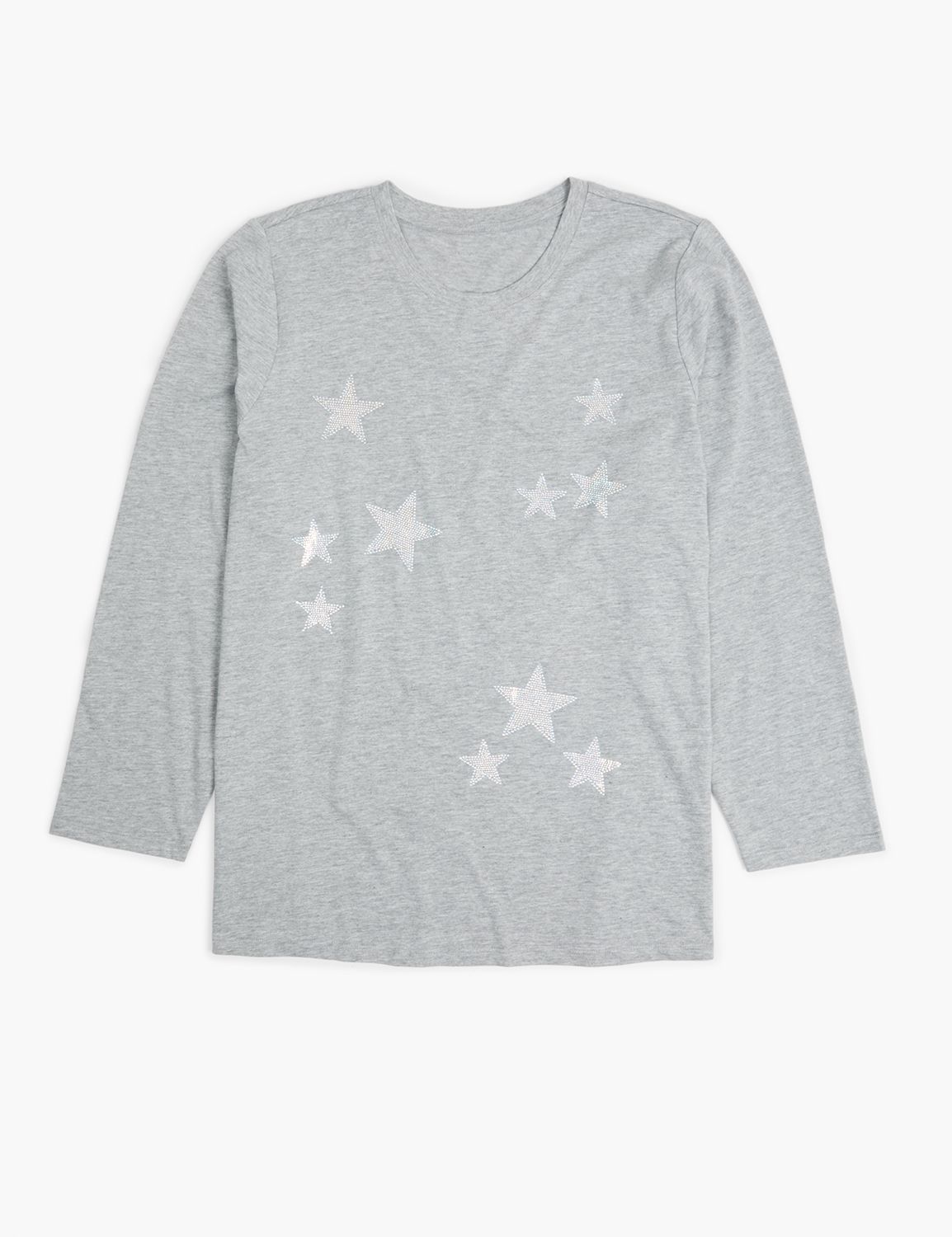 Star Sleeve Sweatshirt/ Stars/ Crewneck/ Glitter Star Sleeve/ 