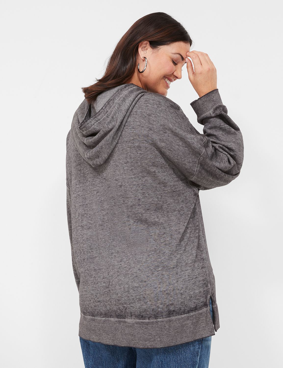 Relaxed Graphic Hoodie Sweatshirt - Grey