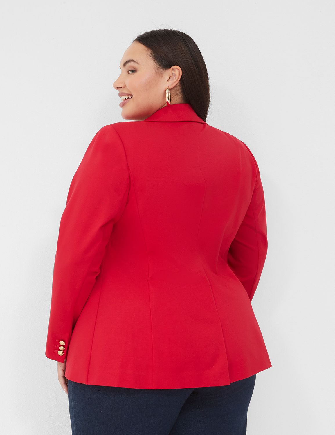 Plus Size Women's Liz&Me® Ponte Knit Blazer by Liz&Me in Classic Red (Size  6X)