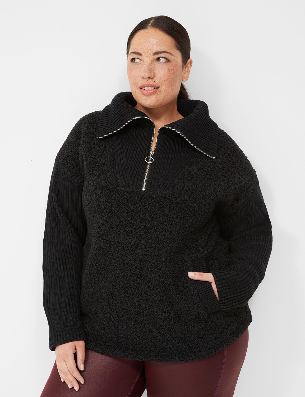 Long discount sherpa sweater