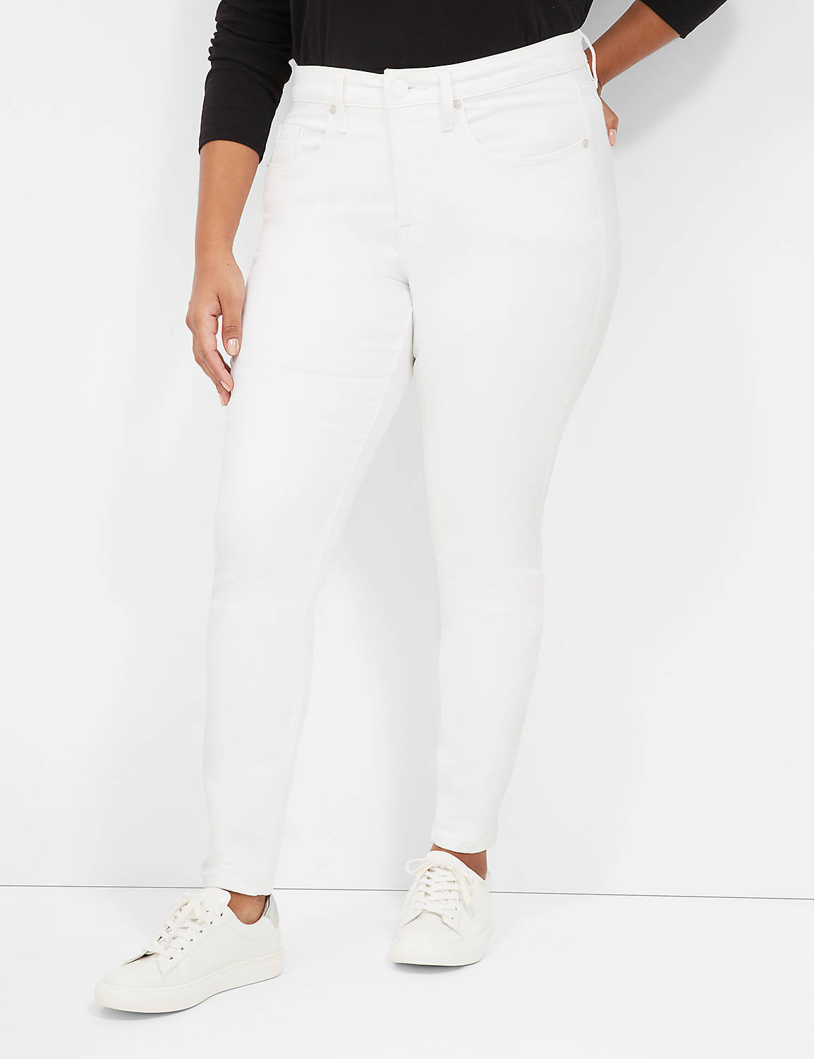 SIGNATURE MID RISE SKINNY - WHITE Y Product Image 1
