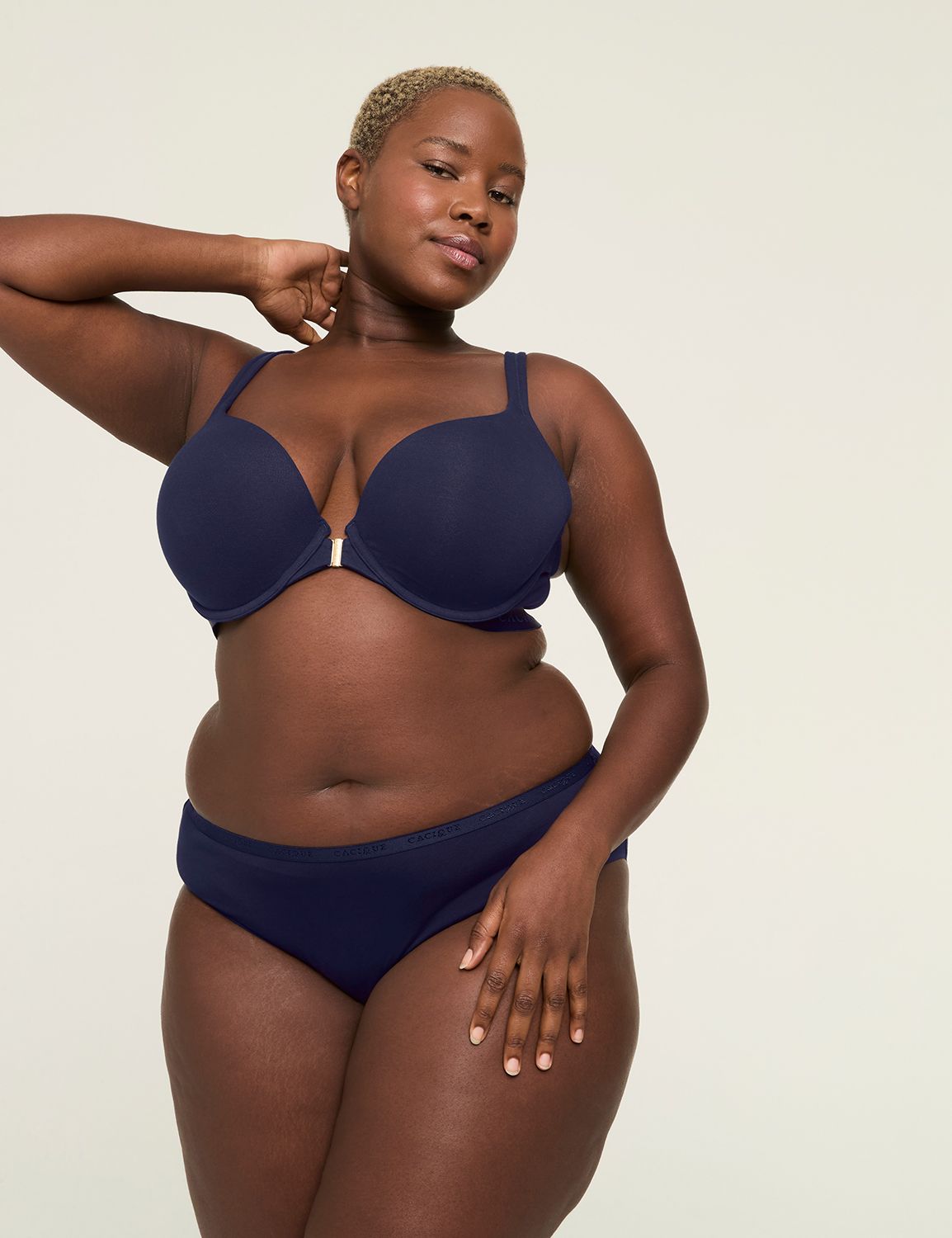 Front-Close Cotton Boost Plunge Bra