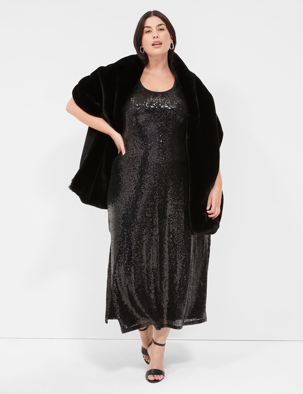 Sequin Scoop Neck Maxi Slip Dress 1 Product Image 4
