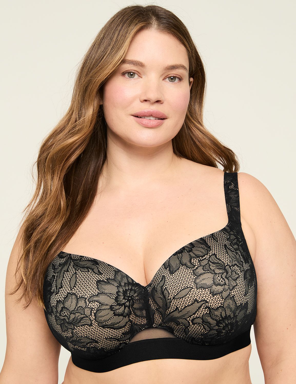 Comfort Bliss Lightly Lined Balconette Bra With Lace | LaneBryant