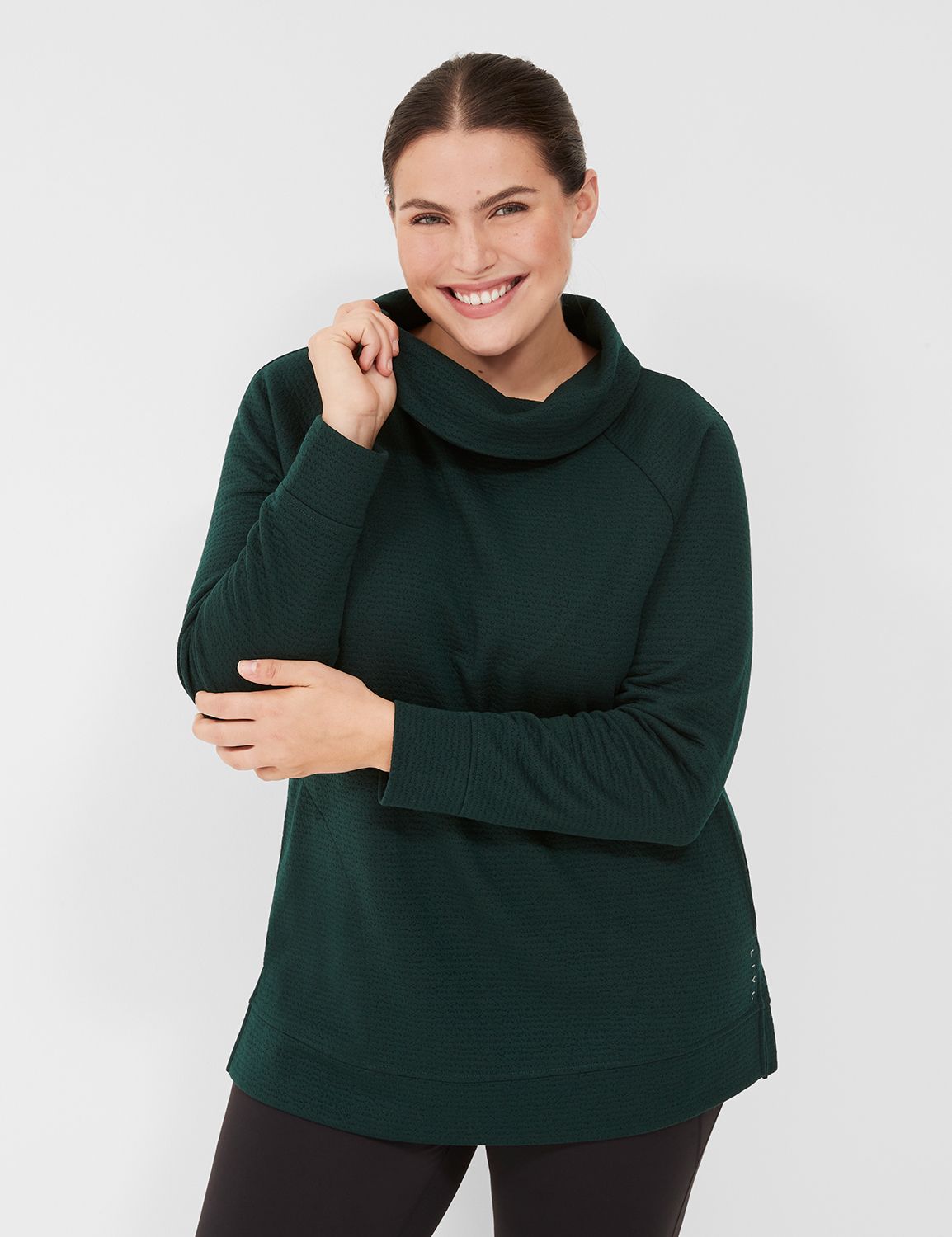 Cut Loose Cowl Neck Textured Jumper Urchin