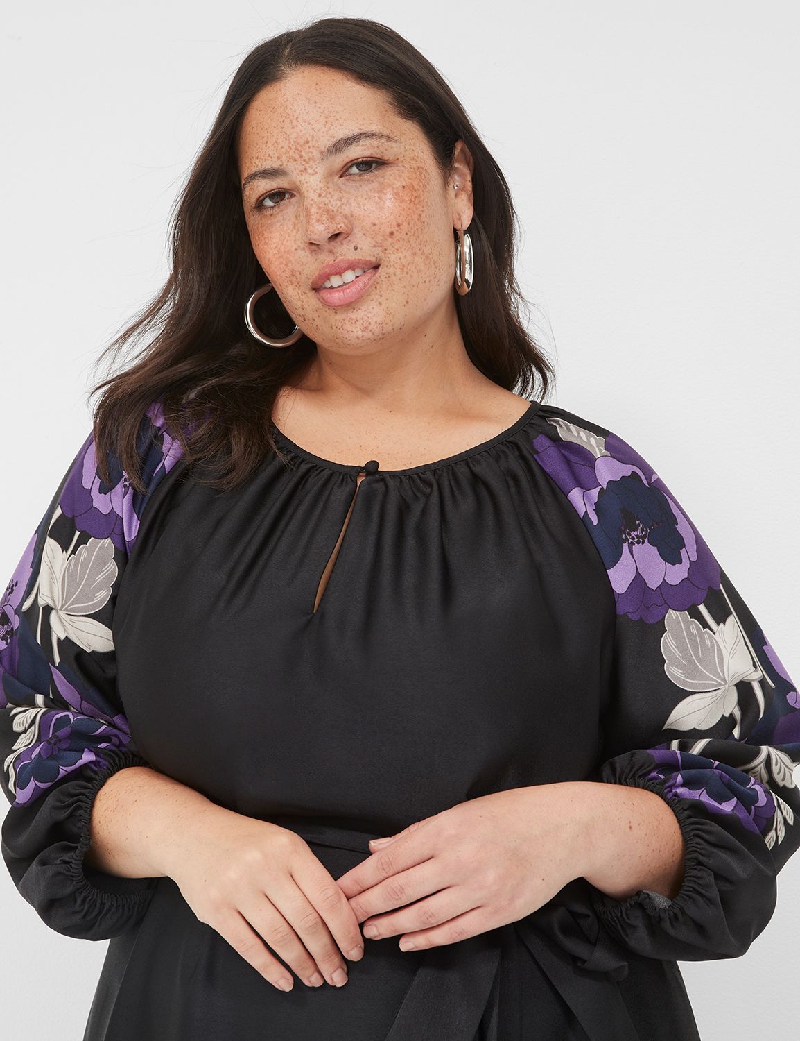 Long-Sleeve Belted Maxi Dress | LaneBryant