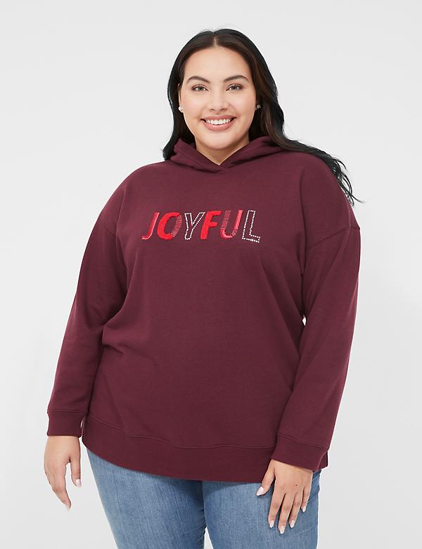 Relaxed Joyful Graphic Hoodie Sweatshirt