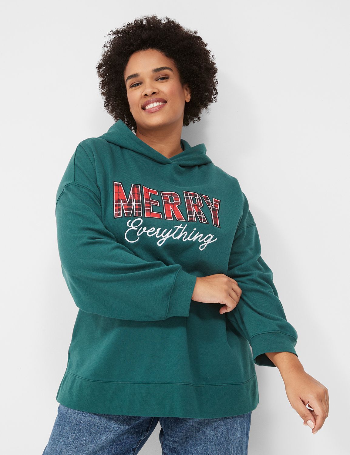Relaxed Merry Everything Graphic Hoodie Sweatshirt
