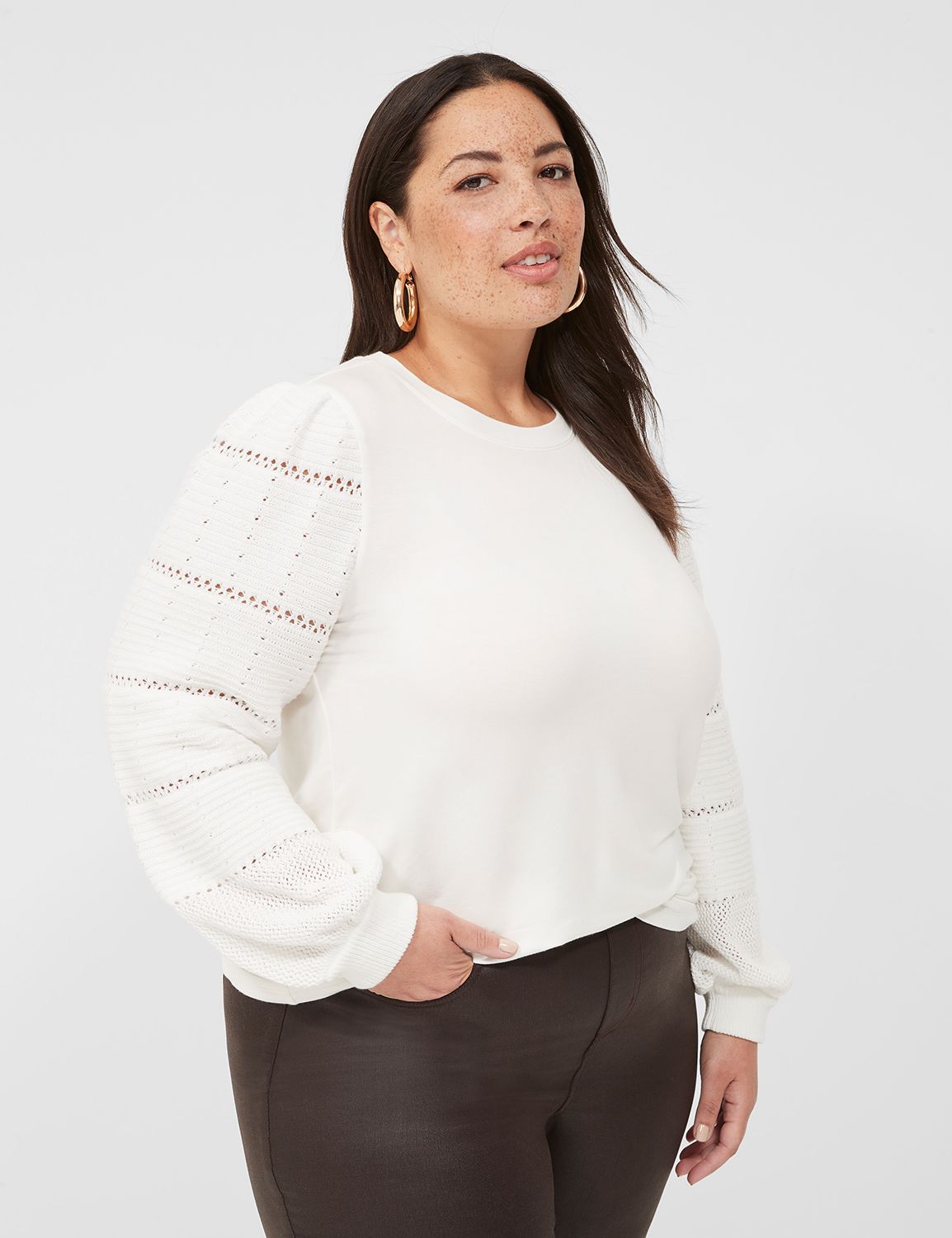 Lane bryant white outlet sweater