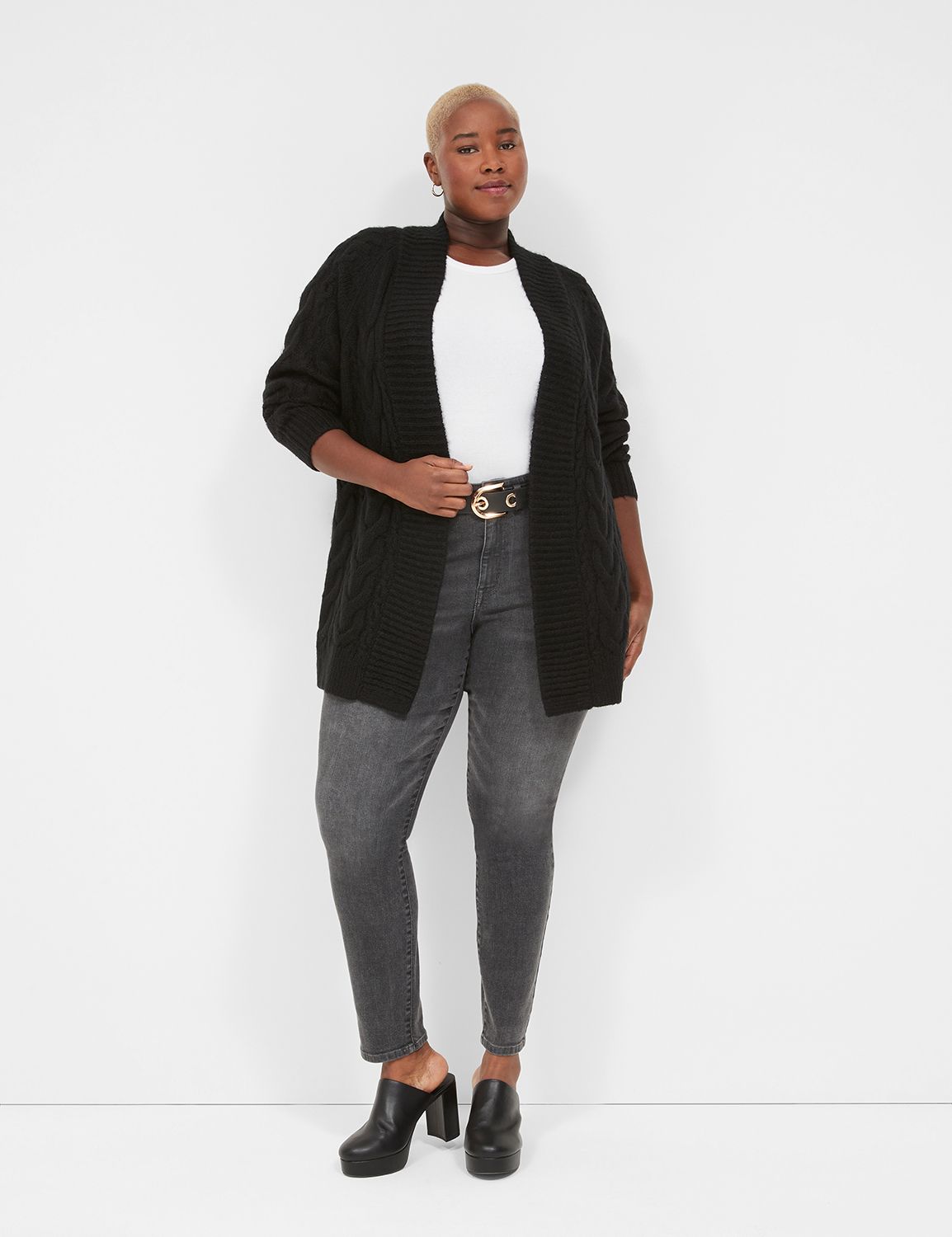 Lane Bryant - Sweaters & jeans that feel just as soft and comfy as the  lounge sets you've been *living in* are ready for guests (and furry  friends). Cardigan:  Jeans