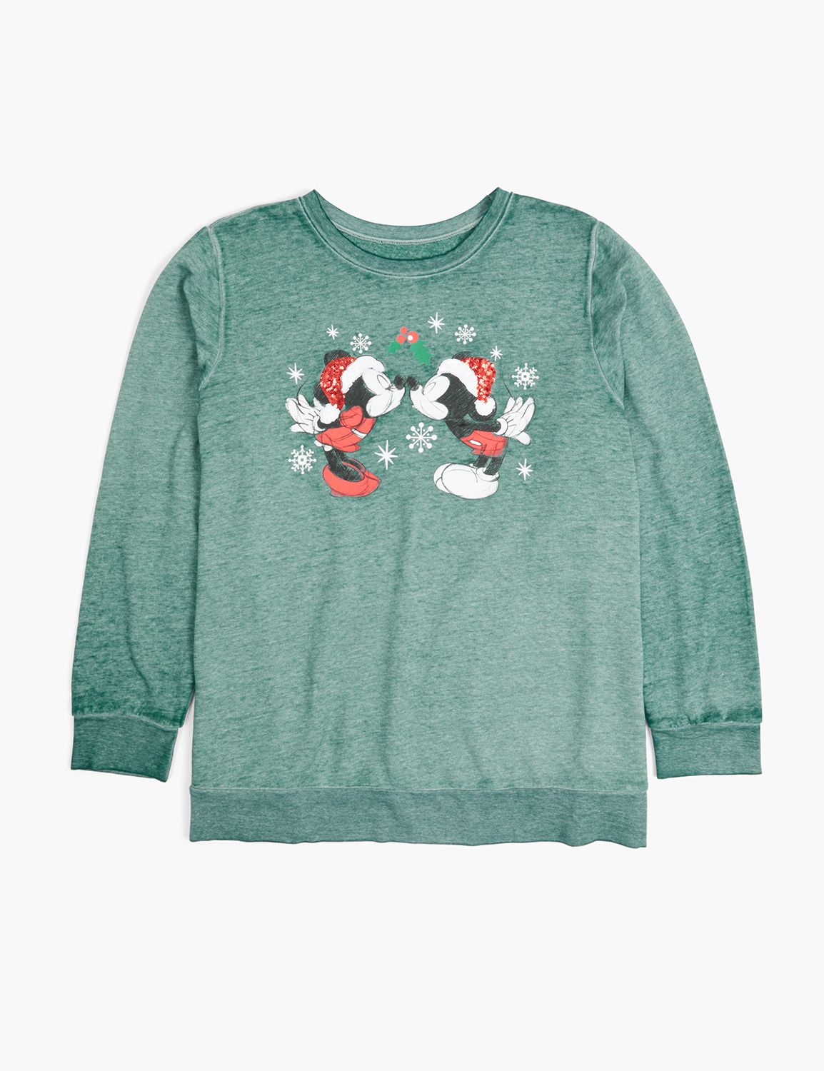 Disney Parks Mickey and Minnie Mouse Holiday Pullover Sweatshirt Women XL  NEW! 