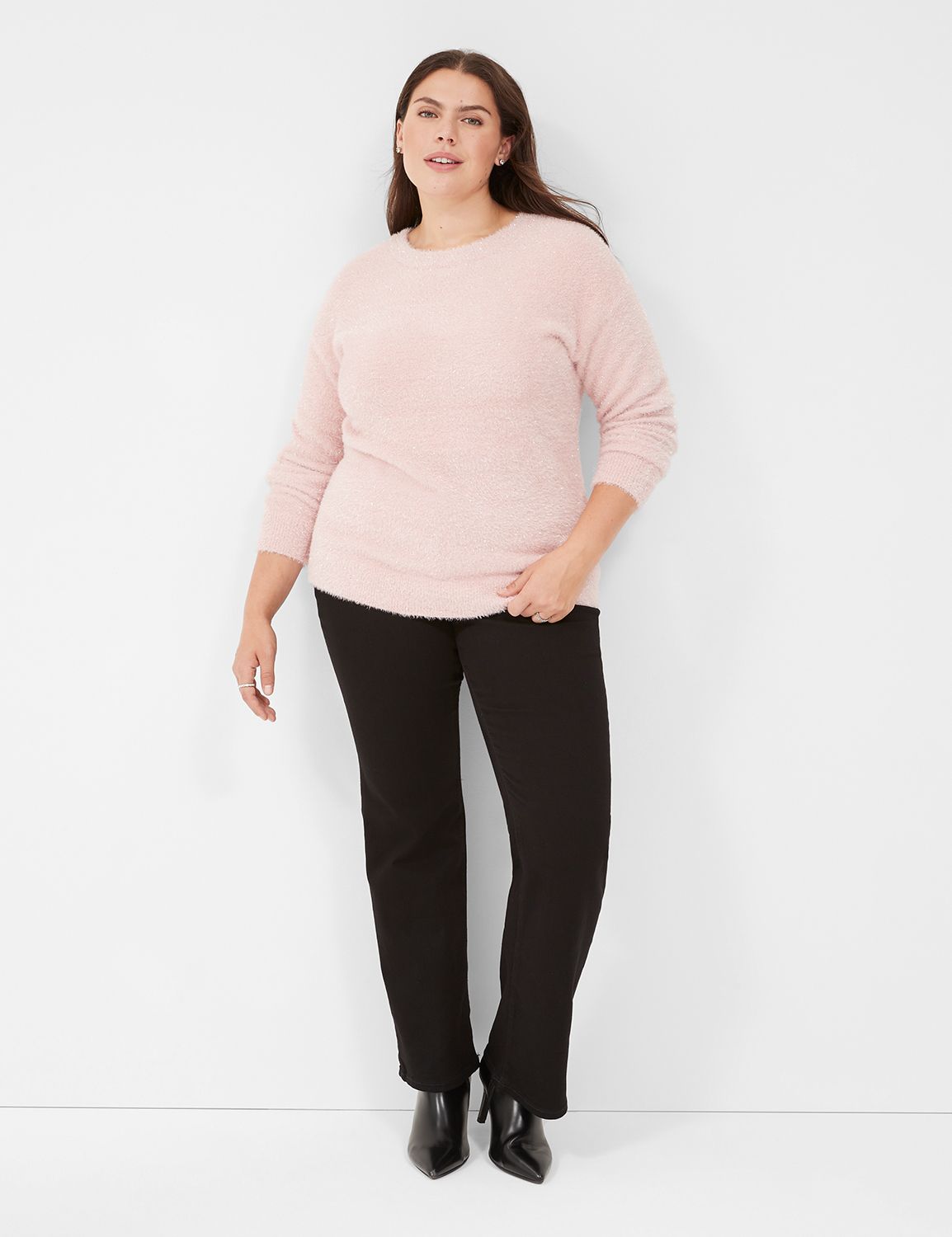 Classic Long Sleeve Crew Neck Eyela | LaneBryant