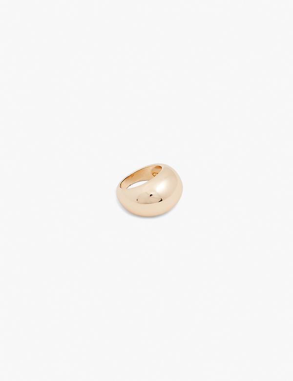 Dome Ring Layered In Real Gold Or Silver