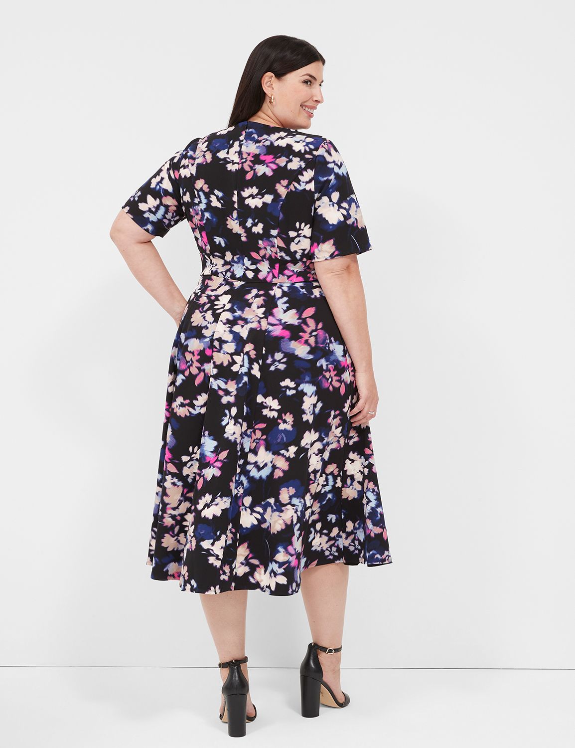 SS LENA LEVEL HEM MIDI DRESS 113931 | LaneBryant