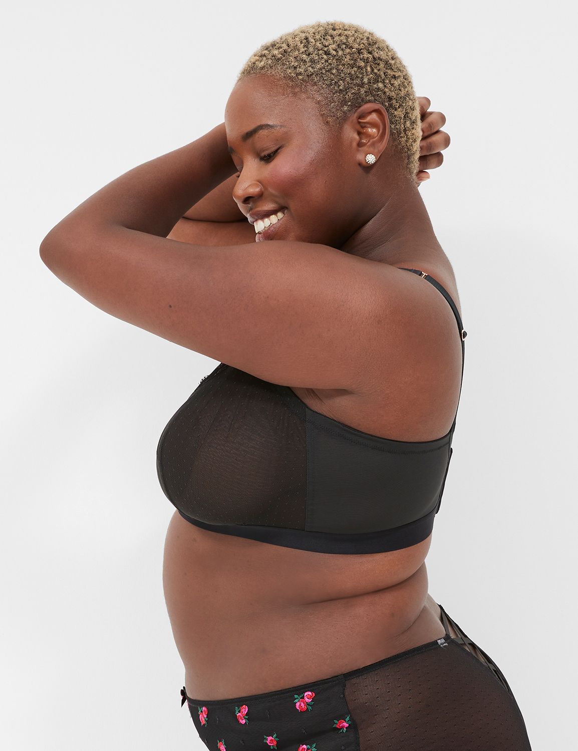 Embroidered No-Wire Triangle Bra | LaneBryant