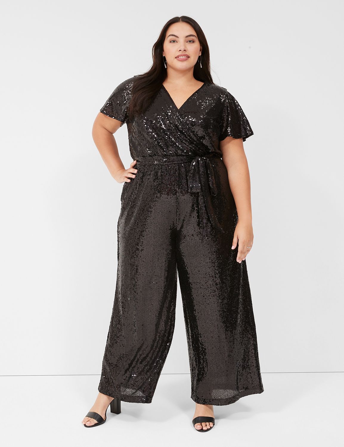 Plus Rust Plisse Cross Front Jumpsuit