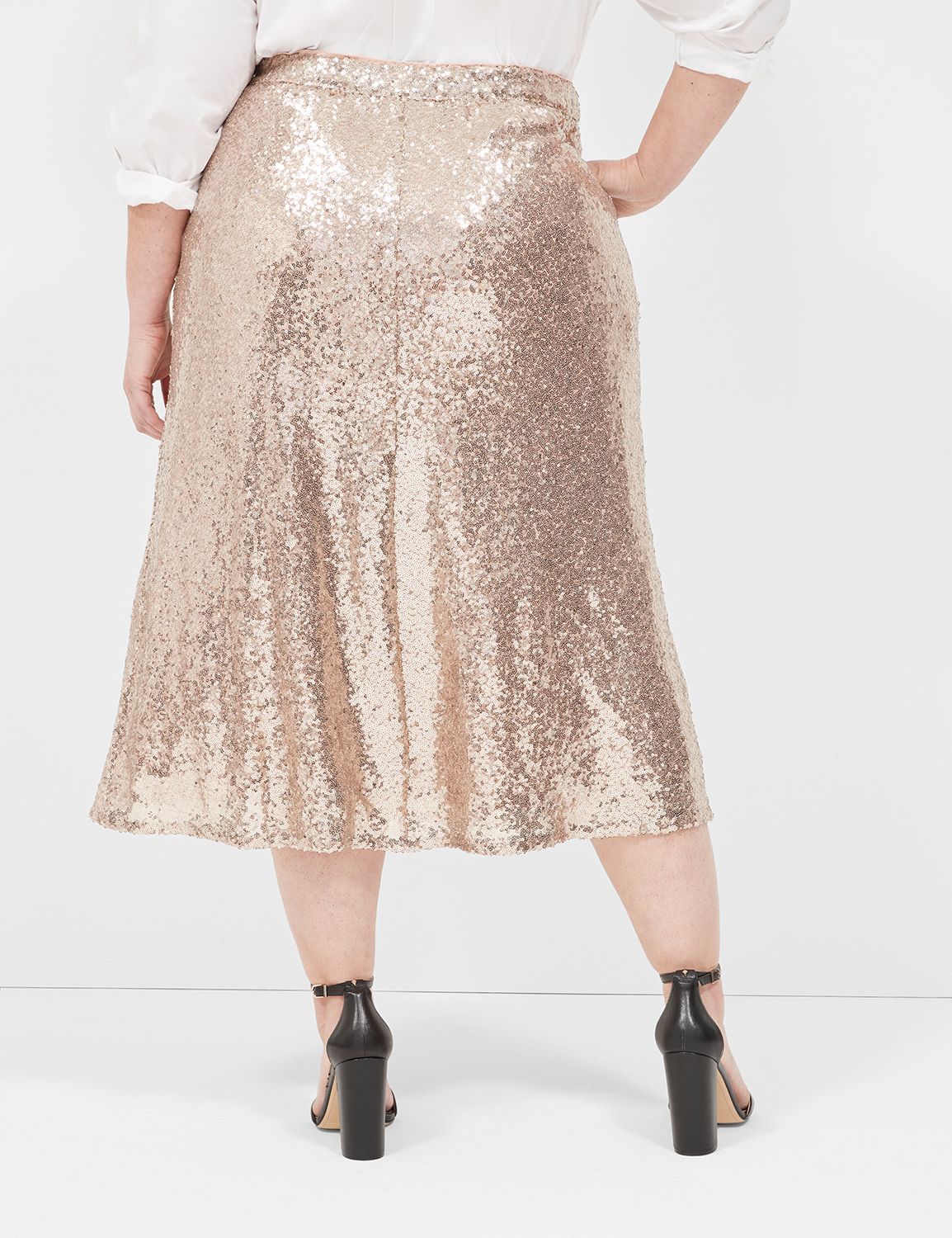 Sequin A-Line Skirt | LaneBryant